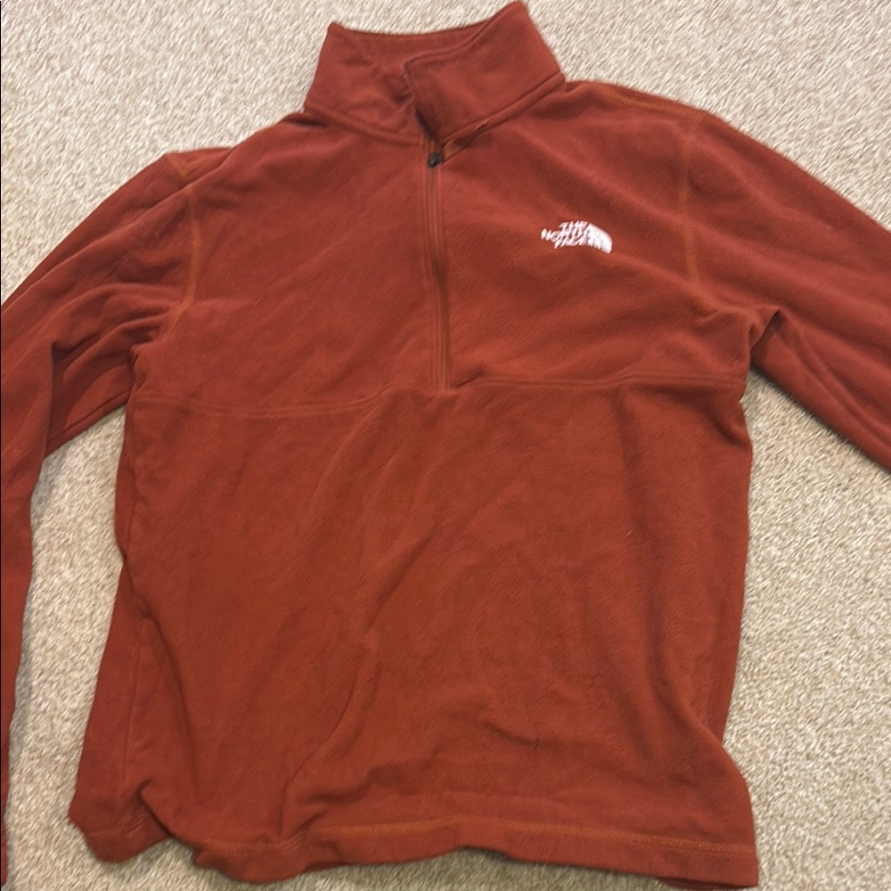 The North Face Burnt Orange Quarter-Zip Pullover